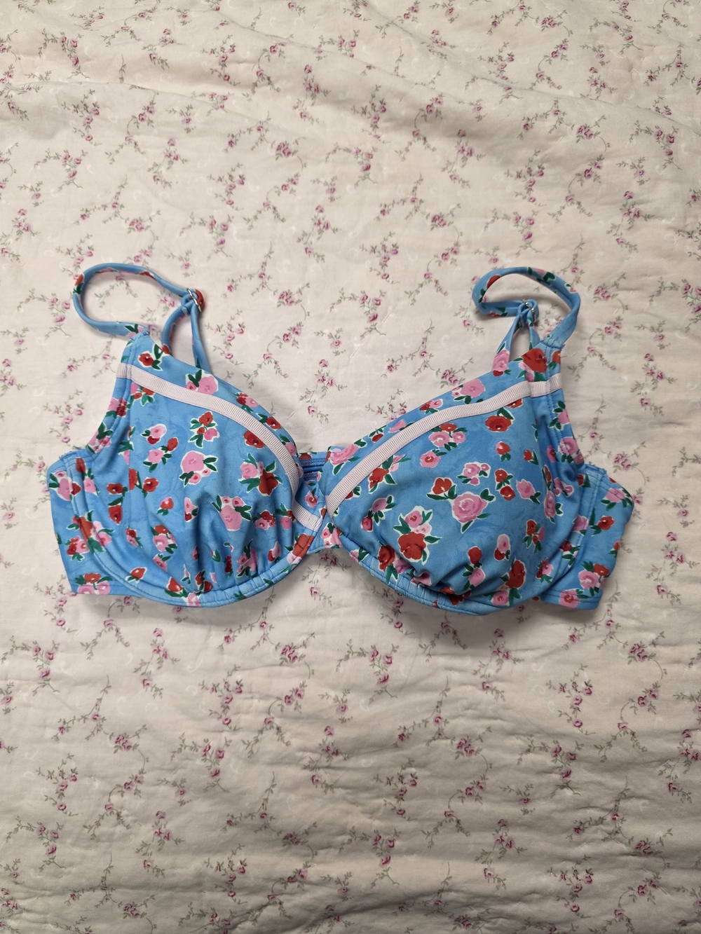 Wild Fable Blue Floral Underwire Bikini Top